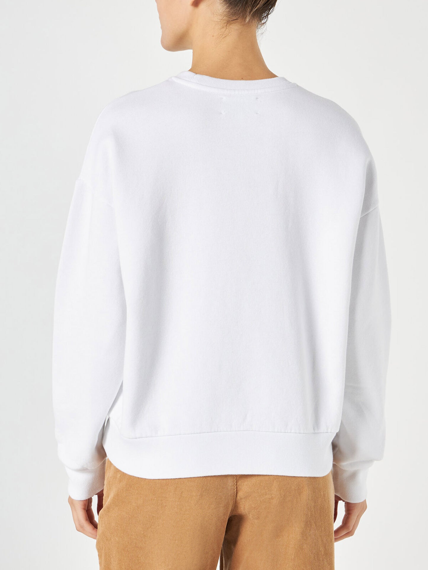 Woman fleece sweatshirt with Paris postcard print - MC2 Saint Barth