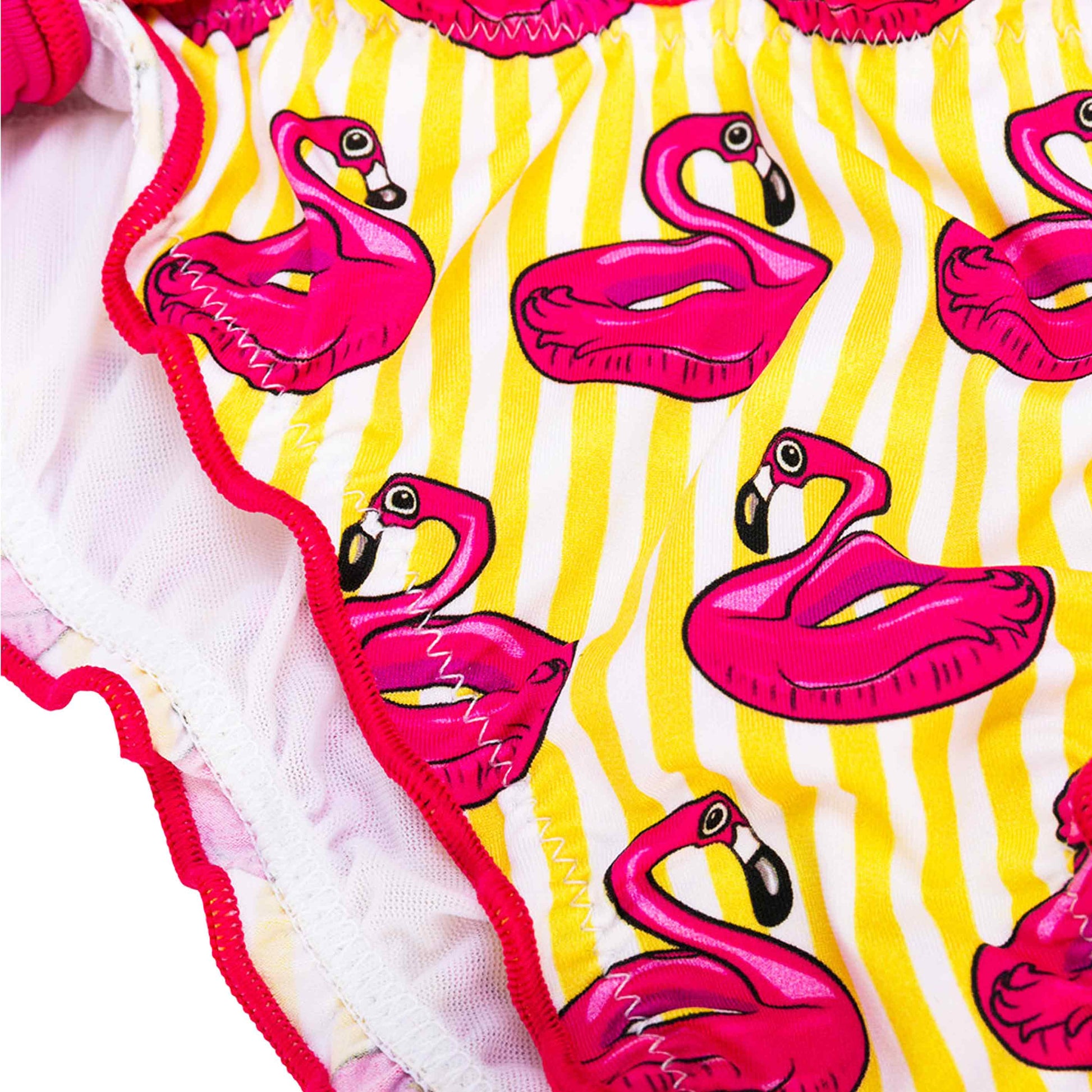 Girl triangle bikini with flamingo print - MC2 Saint Barth