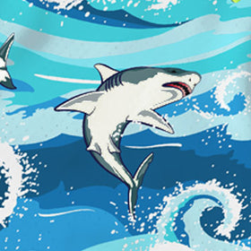 Shark print boy swim shorts surf style - MC2 Saint Barth