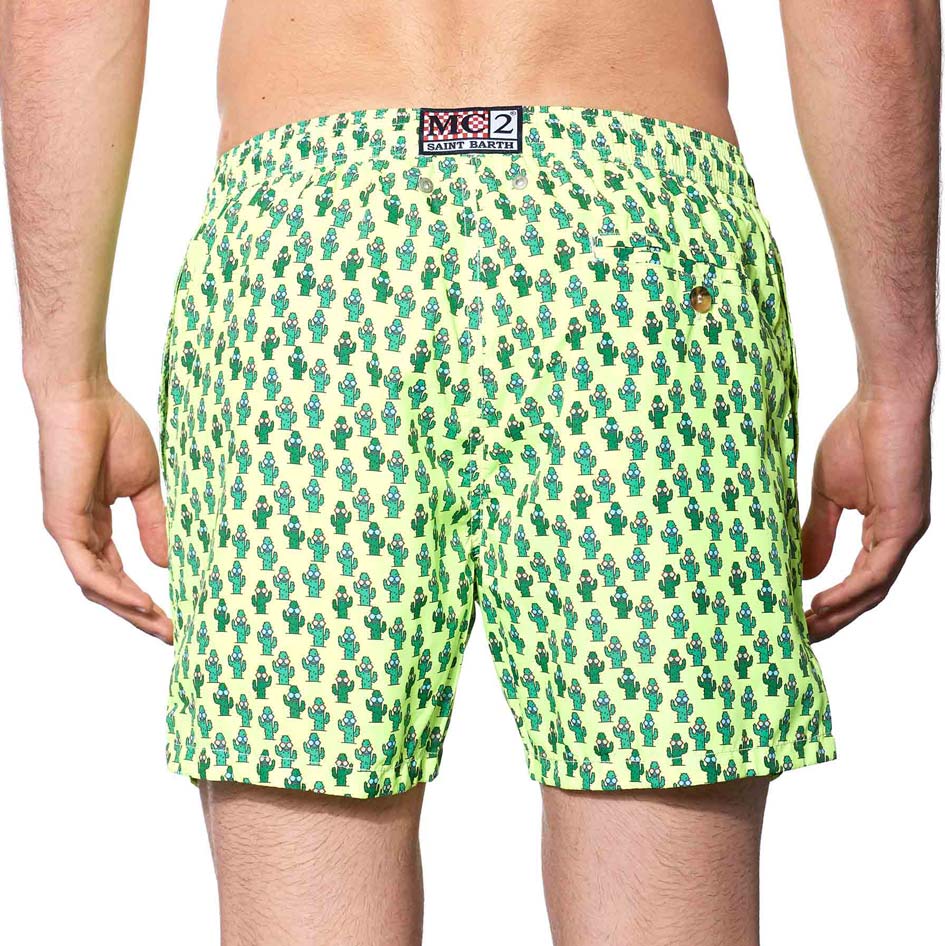 Light fabric man swim shorts cactus print - MC2 Saint Barth