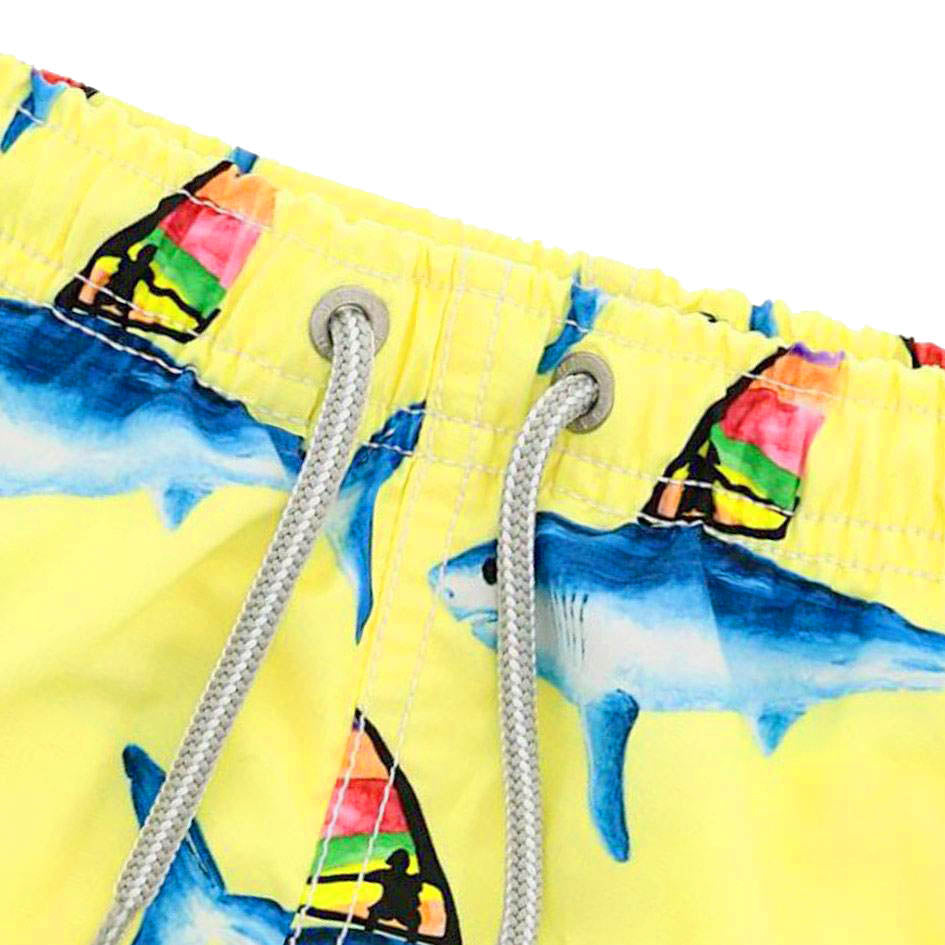 Mid-length swim shorts with sharks print - MC2 Saint Barth