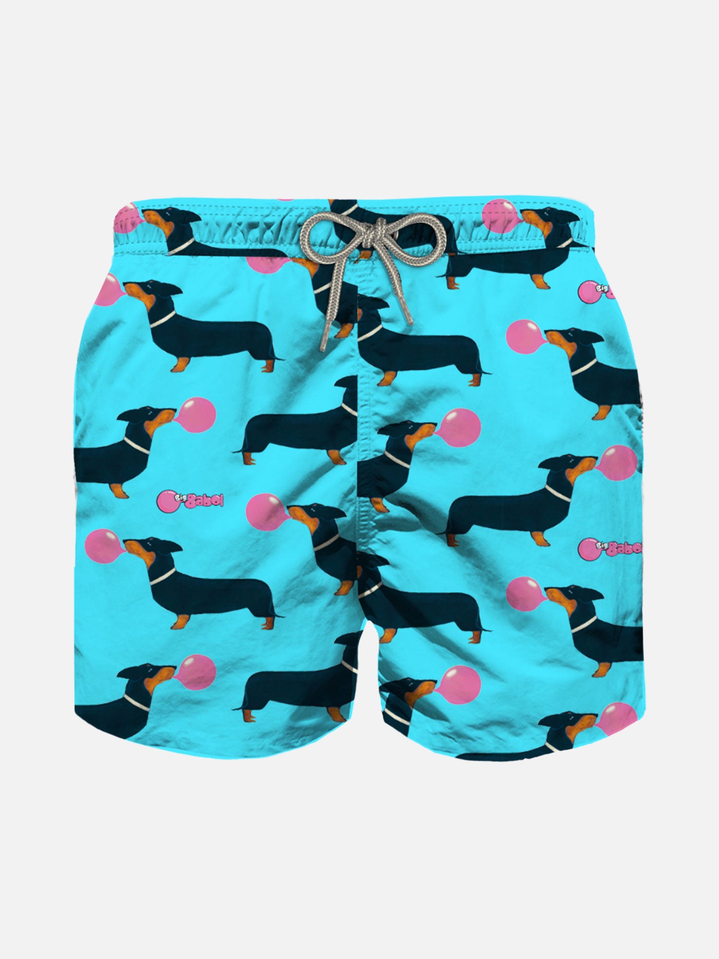 Boy swim shorts with dachshund and Big Babol print | BIG BABOL® SPECIAL EDITION