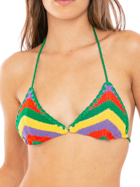 Multicolor crochet triangle - MC2 Saint Barth