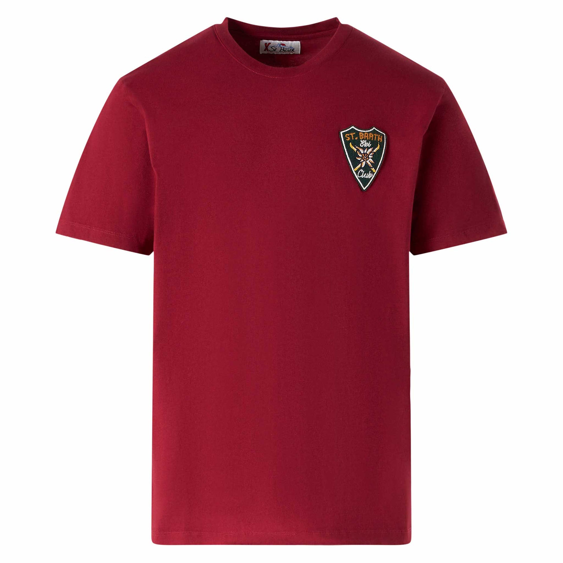 Man burgundy t-shirt with print - MC2 Saint Barth