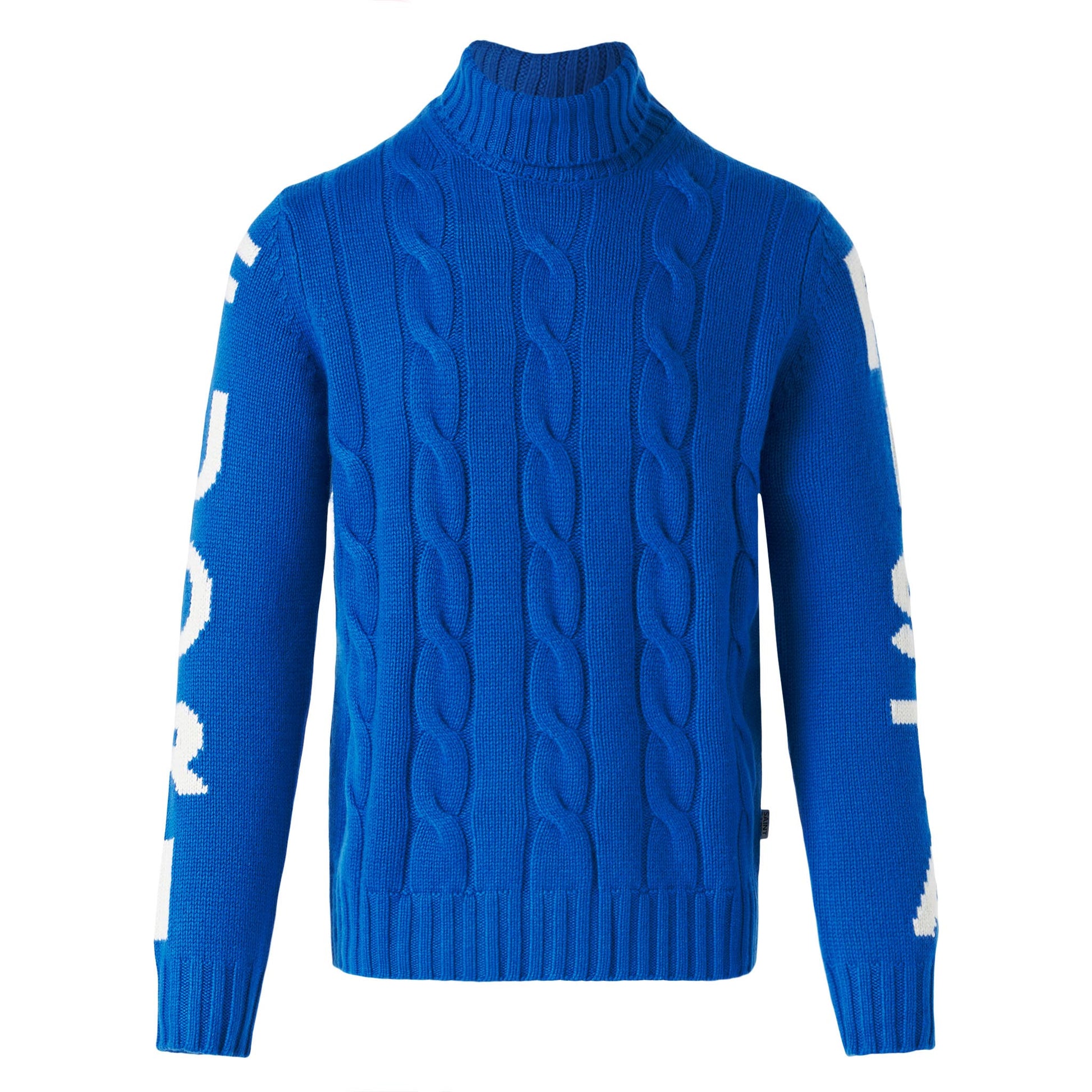 Man turtleneck braided sweater with Fuori pista print - MC2 Saint Barth