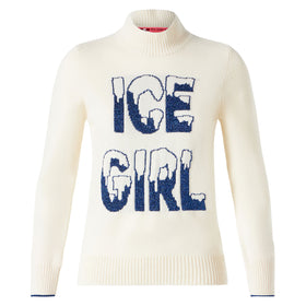 Half turtleneck sweater Ice Girl lurex graphic - MC2 Saint Barth