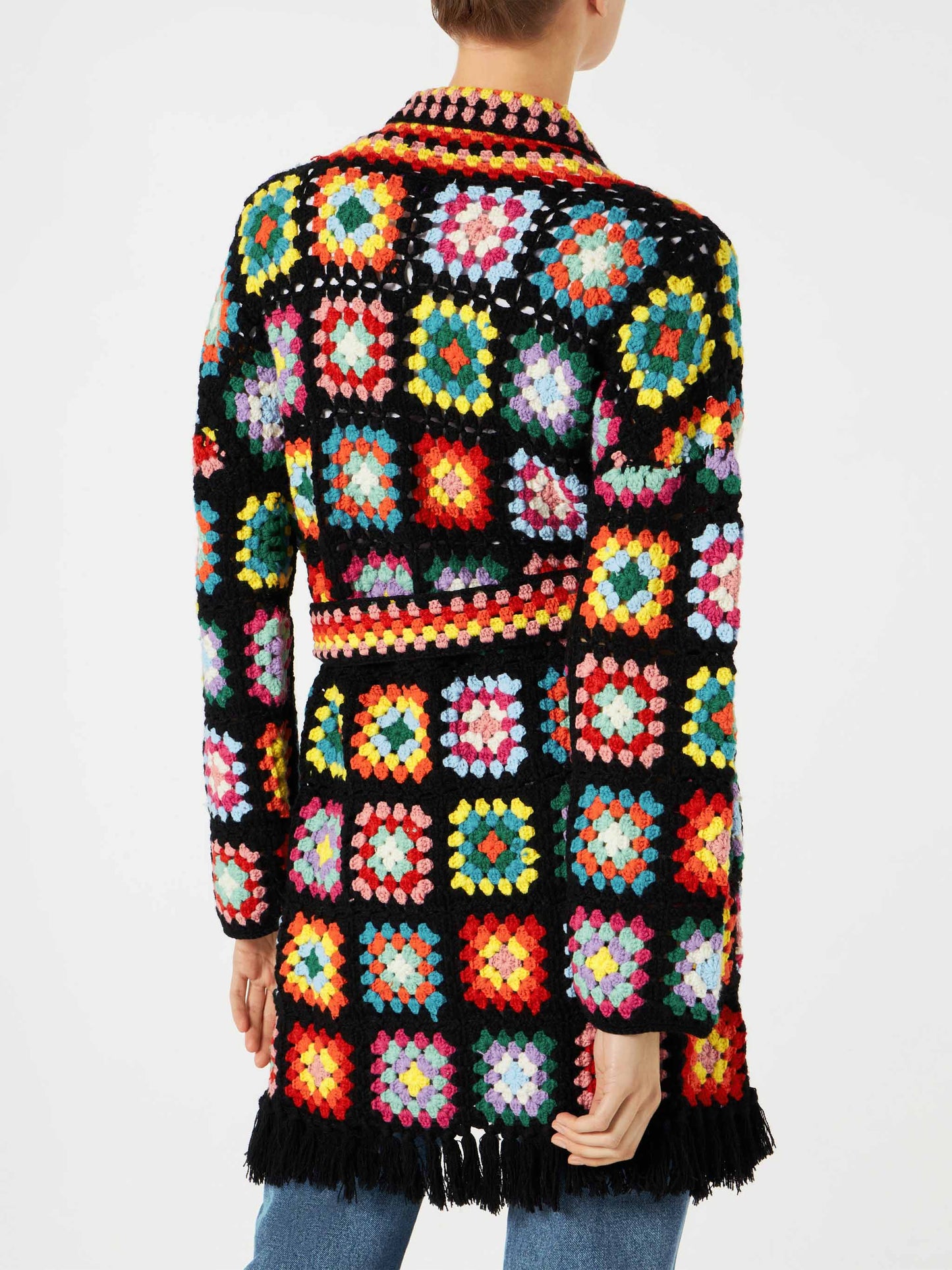 Multicolor crochet coat with belt - MC2 Saint Barth