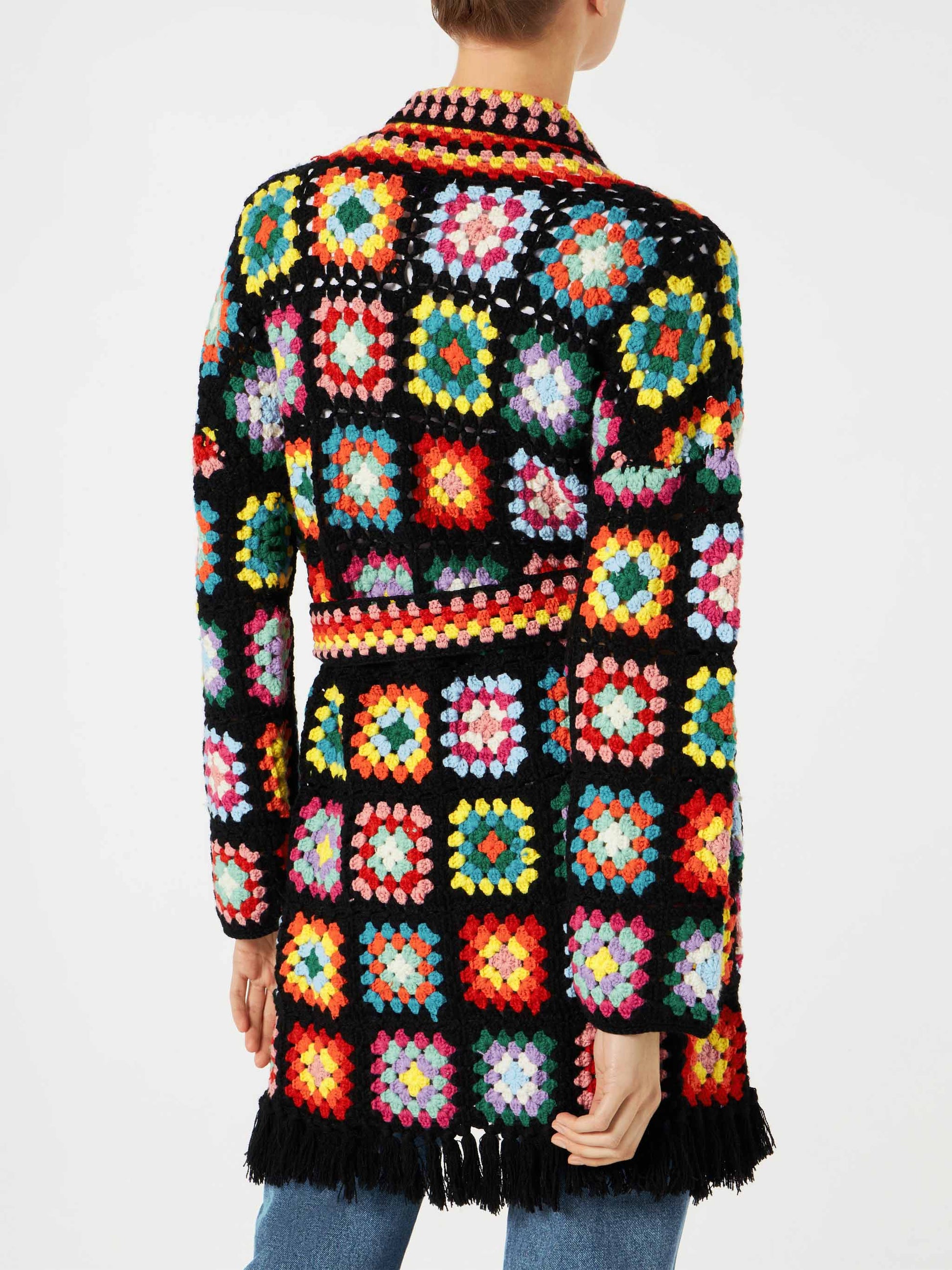 Multicolor crochet coat with belt - MC2 Saint Barth