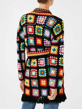 Multicolor crochet coat with belt - MC2 Saint Barth