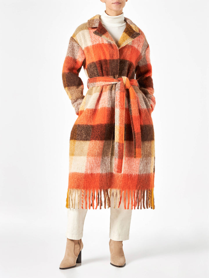 Woman long coat with fringes - MC2 Saint Barth