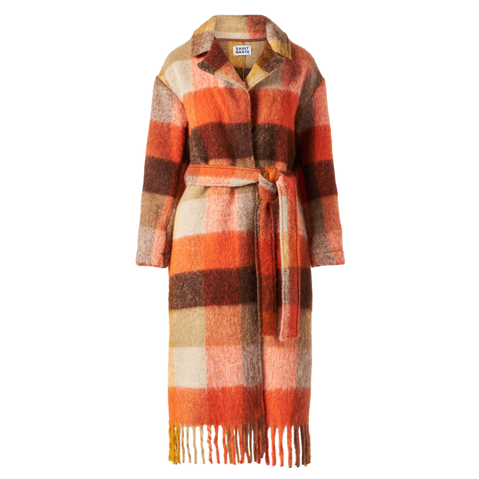 Woman long coat with fringes - MC2 Saint Barth