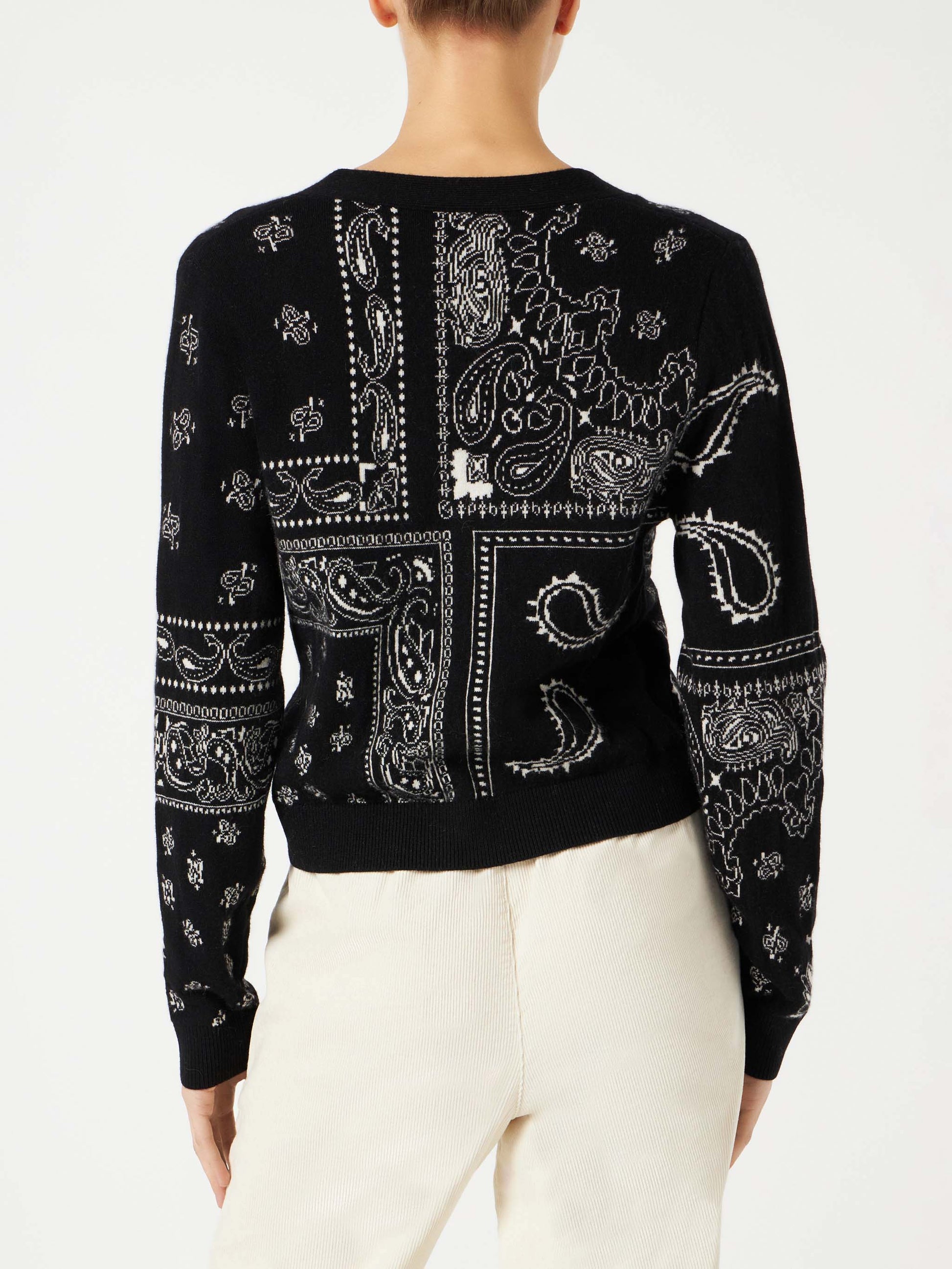 Woman cropped cardigan with Saint Barth embroidery - MC2 Saint Barth
