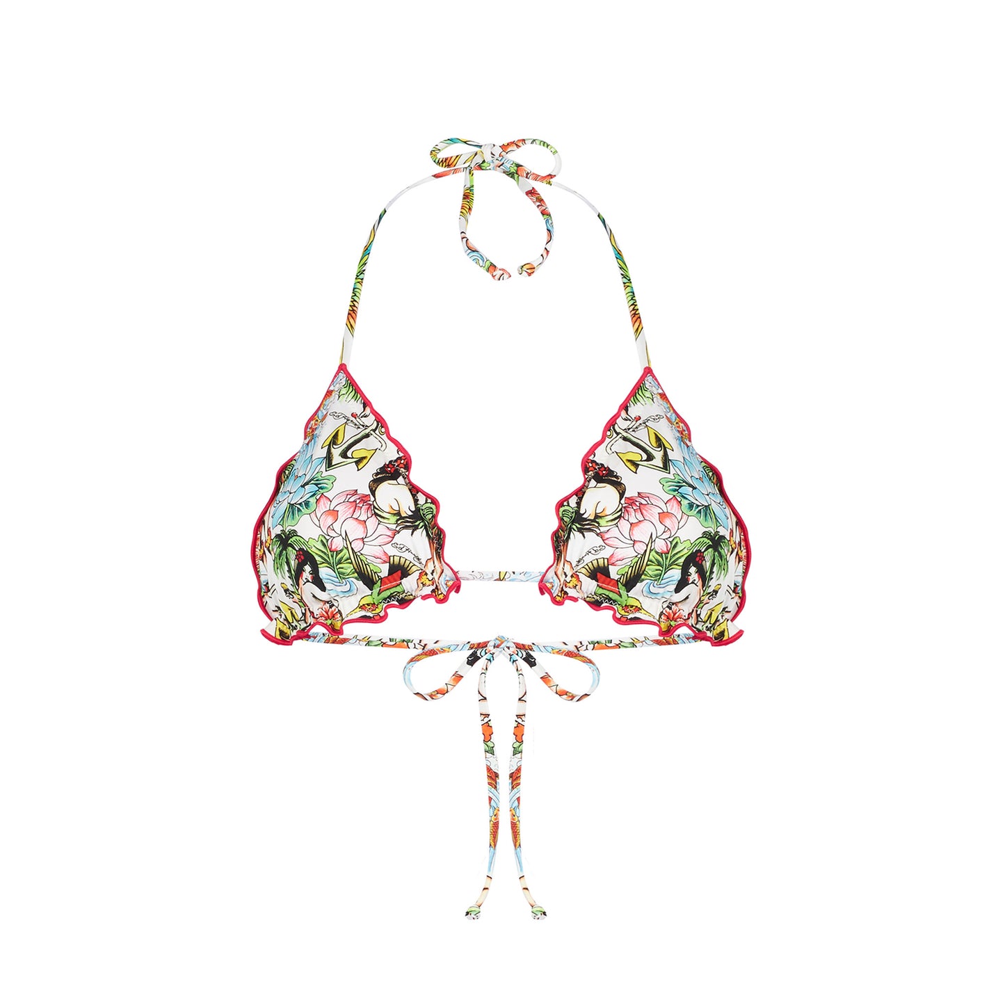 Triangle top with tattoo print - MC2 Saint Barth