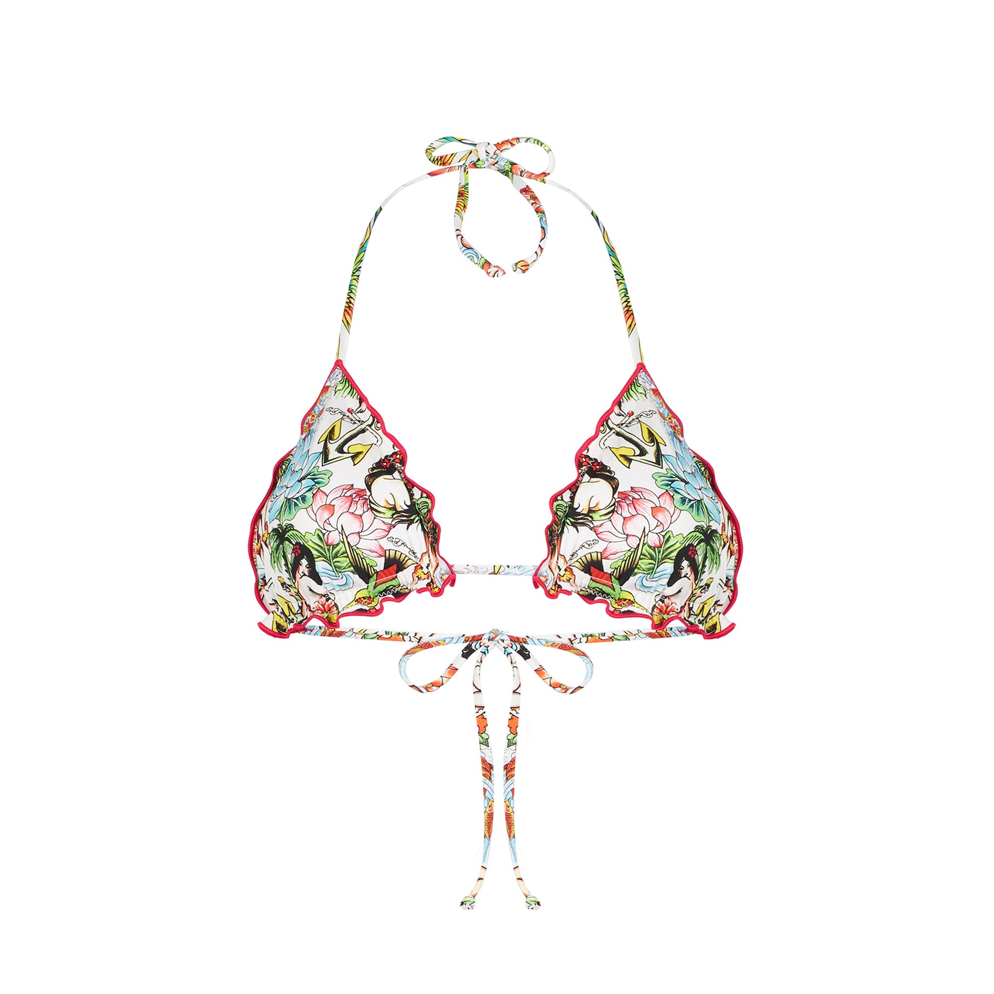 Triangle top with tattoo print - MC2 Saint Barth