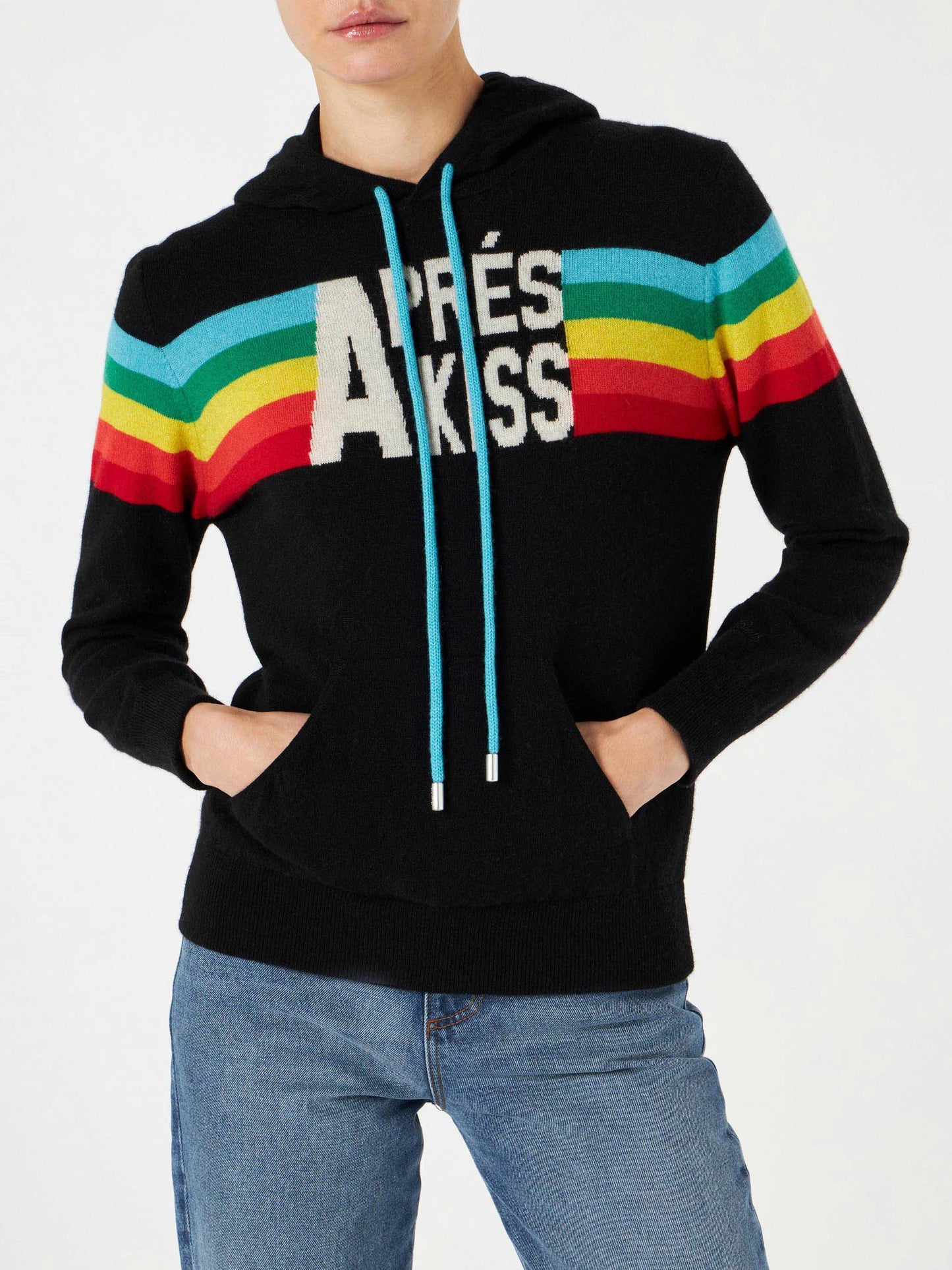 Knitted sweatshirt with rainbow intarsia - MC2 Saint Barth