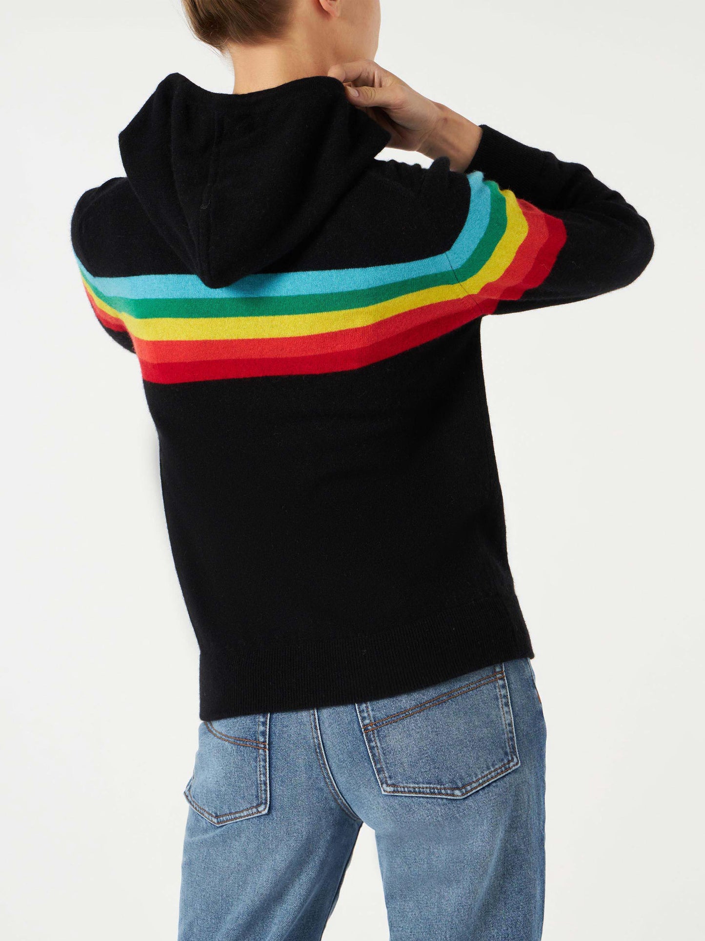 Knitted sweatshirt with rainbow intarsia - MC2 Saint Barth