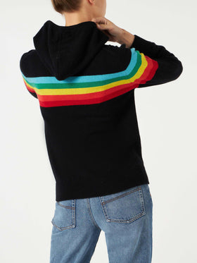 Knitted sweatshirt with rainbow intarsia - MC2 Saint Barth